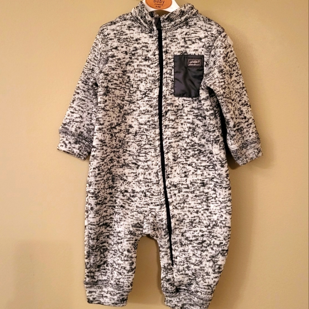 Eddie Bauer one piece zip up footless footie